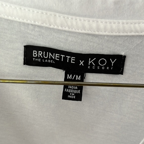 Brunette The Label Tie Front T-Shirt - Picture 4 of 4
